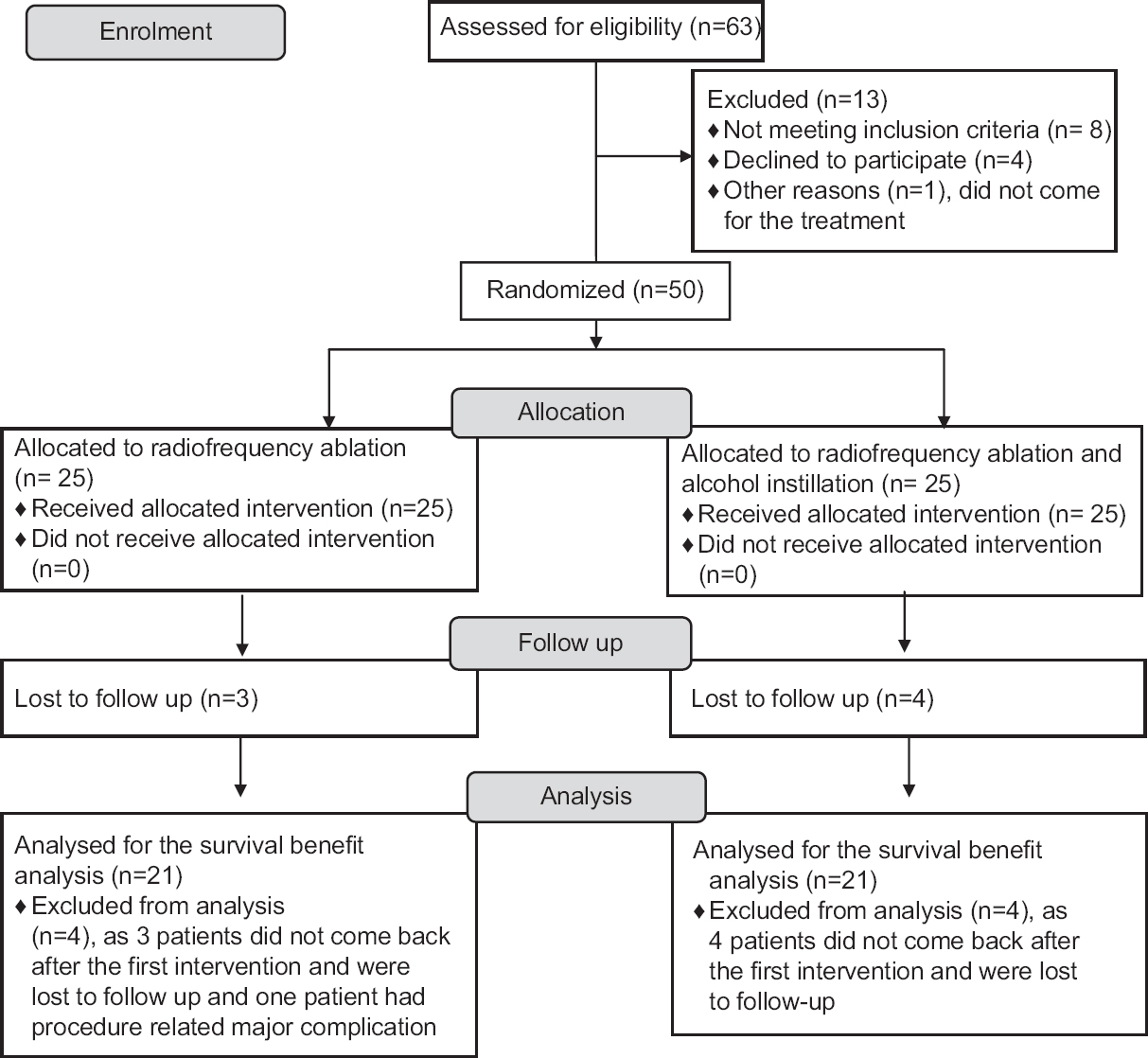 Flow diagram summarizing the study population. RFA, radiofrequency ablation.